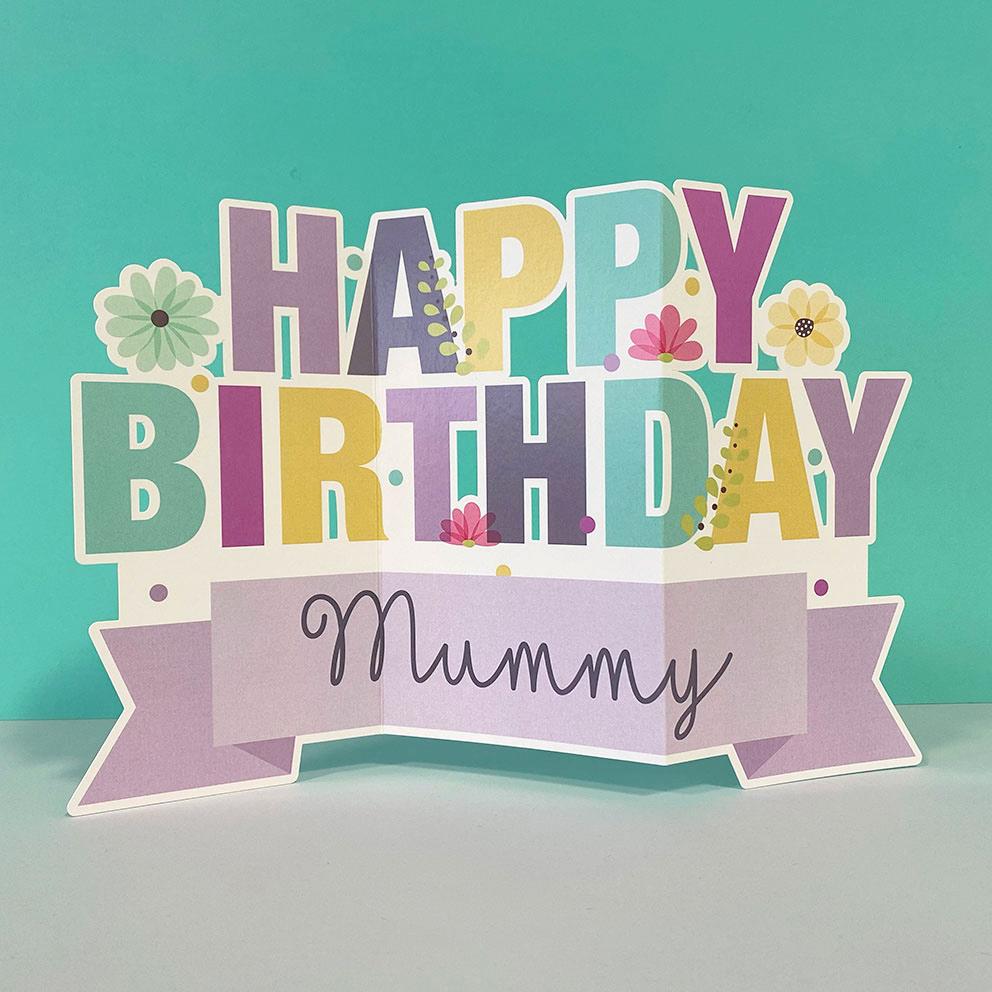 frame my name, personalised birthday cards for mums, birthday cards for gran, floral birthday cards