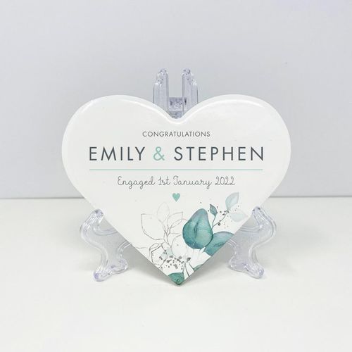 Ceramic Keepsake - Engagement Couple Heart Design