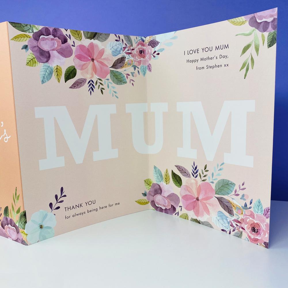 Floral design Personalised Mother's Day Card | Gifts for Mums