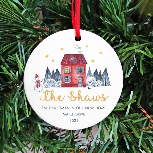 ceramic new home christmas keepsake