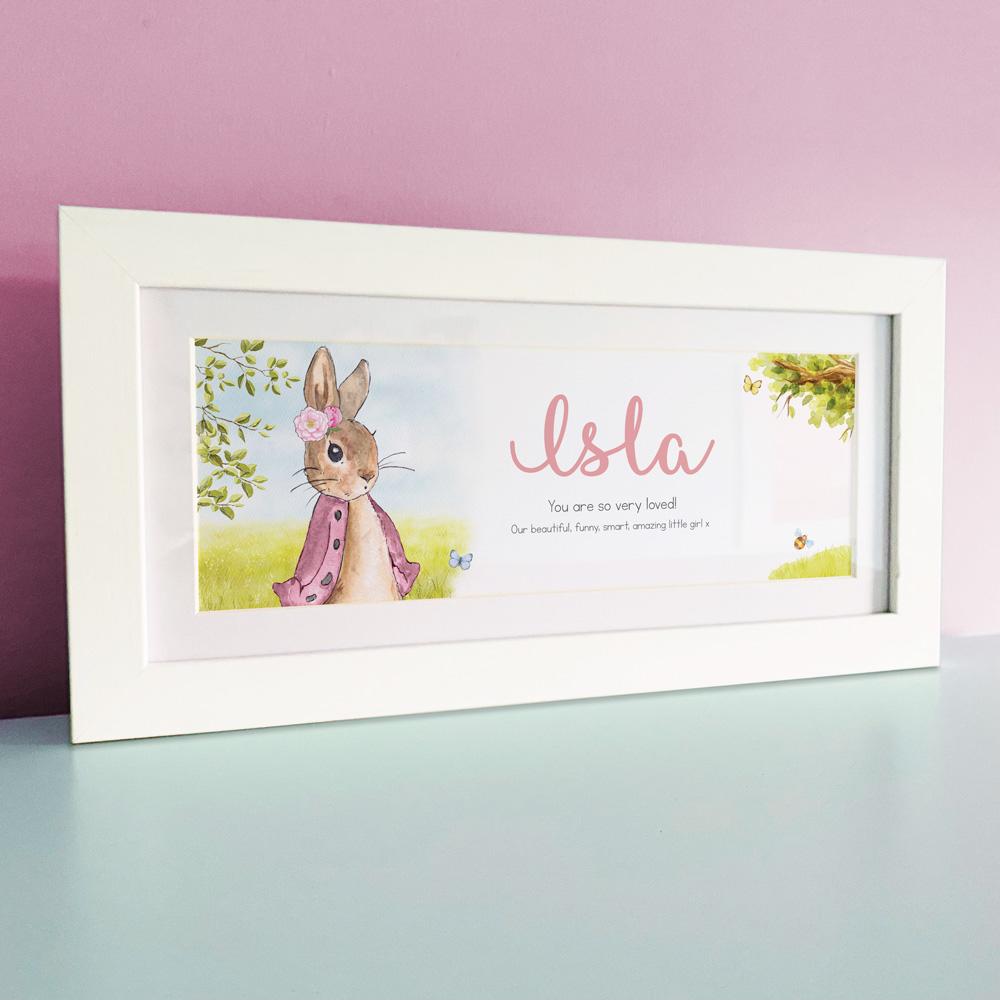 Your name in a frame, personalised baby name frames