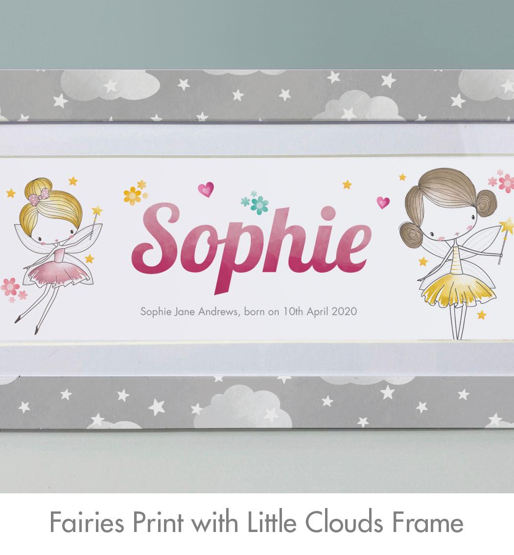 Fairy name prints for girls, Frame My Name