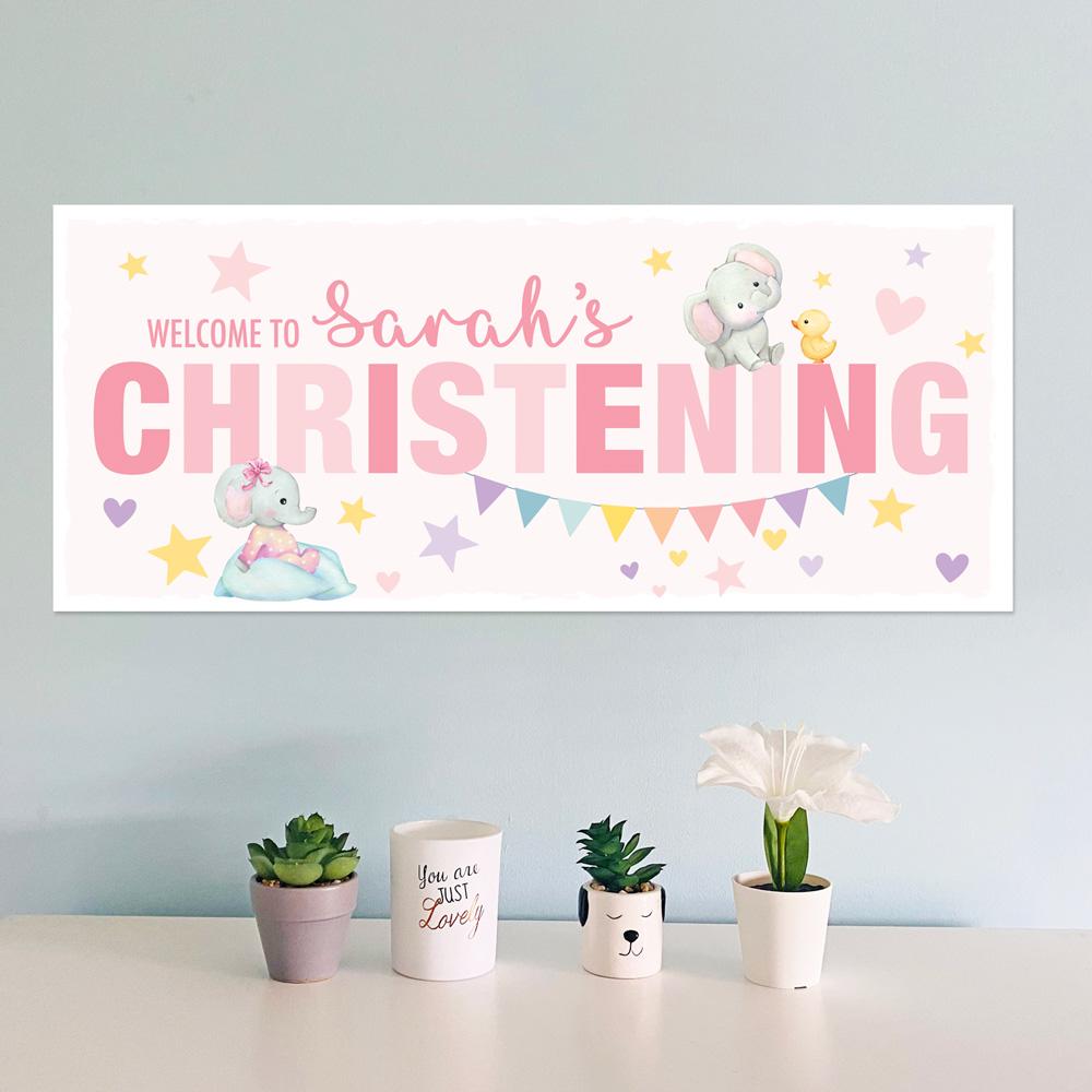 personalised christening banners, frame my name