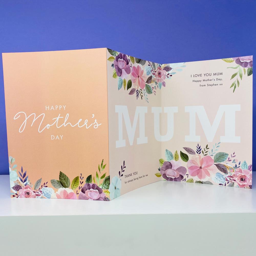 Floral design Personalised Mother's Day Card | Gifts for Mums