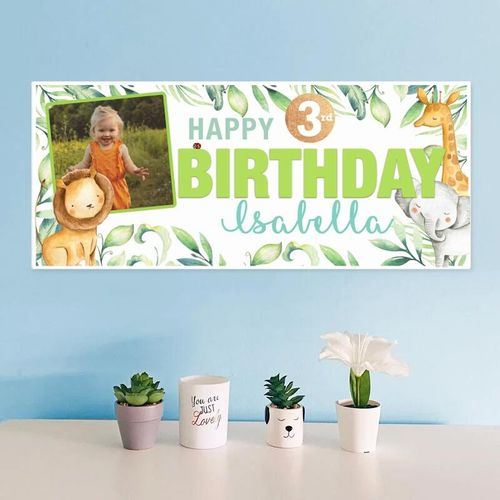 isabella safari birthday banner