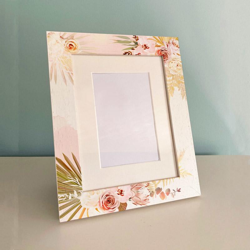 wedding photo frame, printed frames, floral frames
