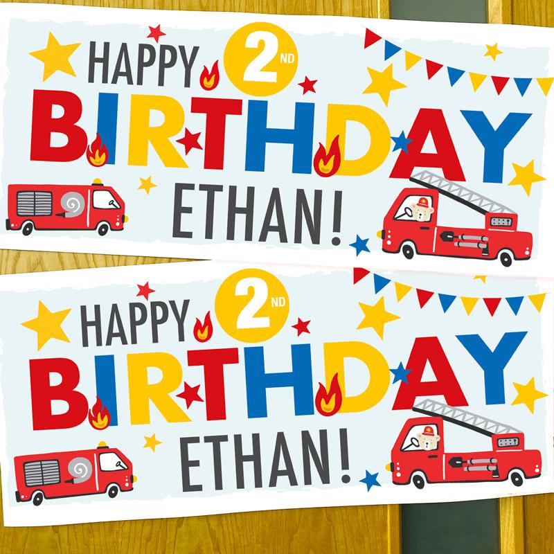 frame my name, fire engine birthday banners, fire truck party decorations