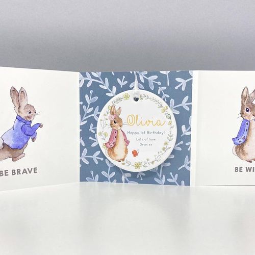 frame my name, classic vintage rabbit keepsakes