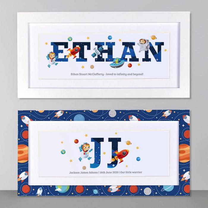 Space Astronaut Solar System Name Frames, Frame My Name