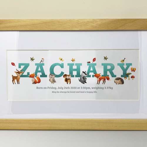 woodland animal nursery prints