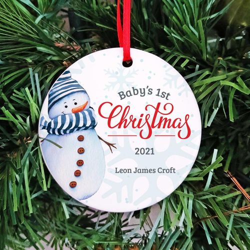 ceramic keepsake snowman design