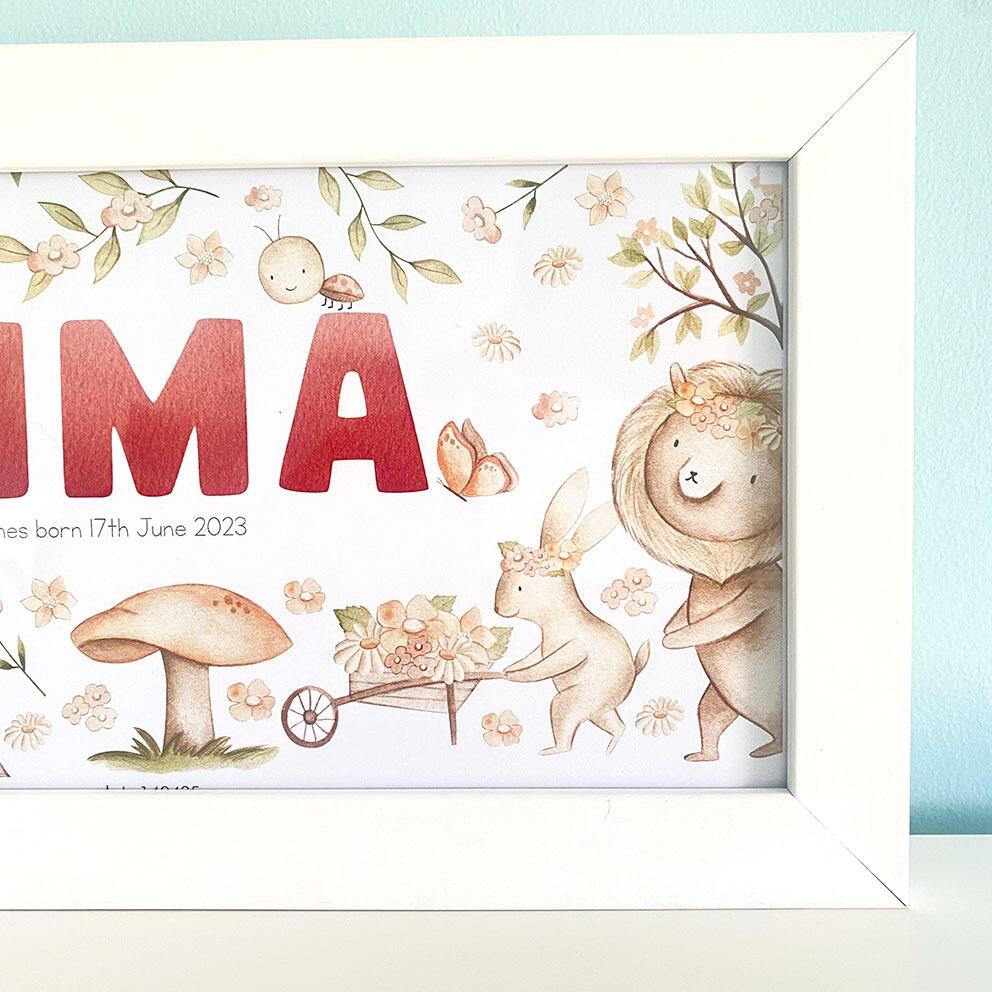 nursery garden animals name gifts