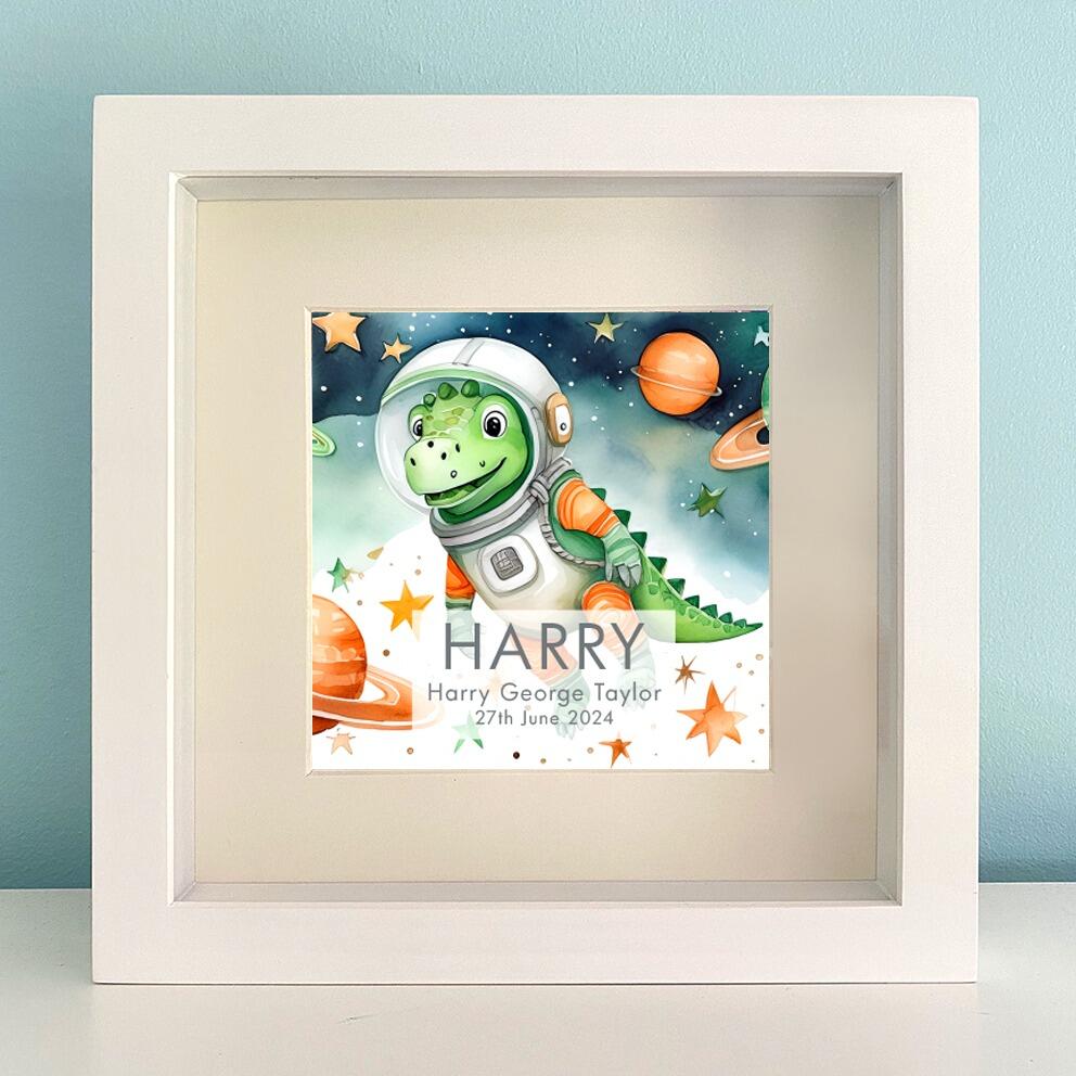 harry dinosaur baby name frame