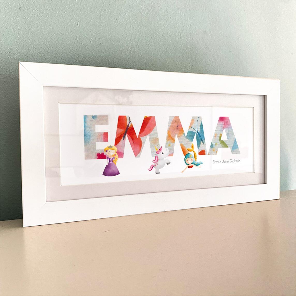 fairy floral name print