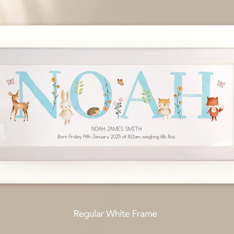 noah woodland name frame