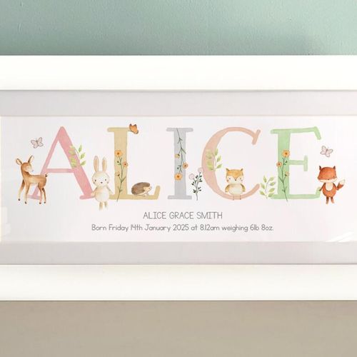 alice woodland name frame