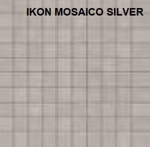 Ikon Silver Mosaic Italian Porcelain Tile