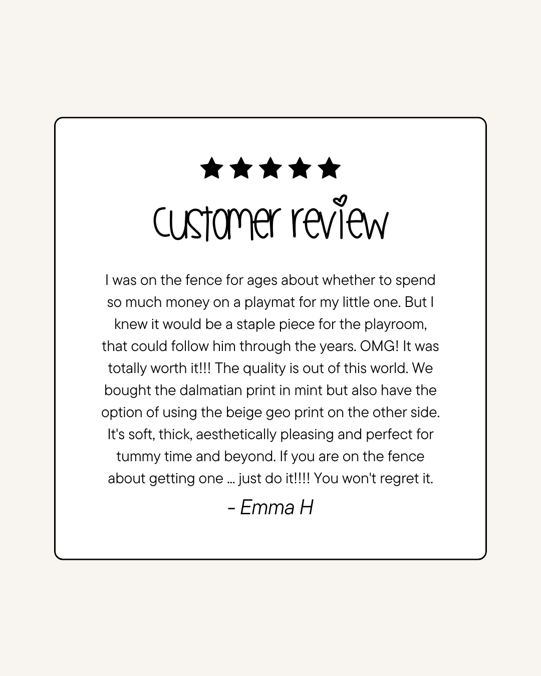 Durable, easy to clean playmats designed for real homes.