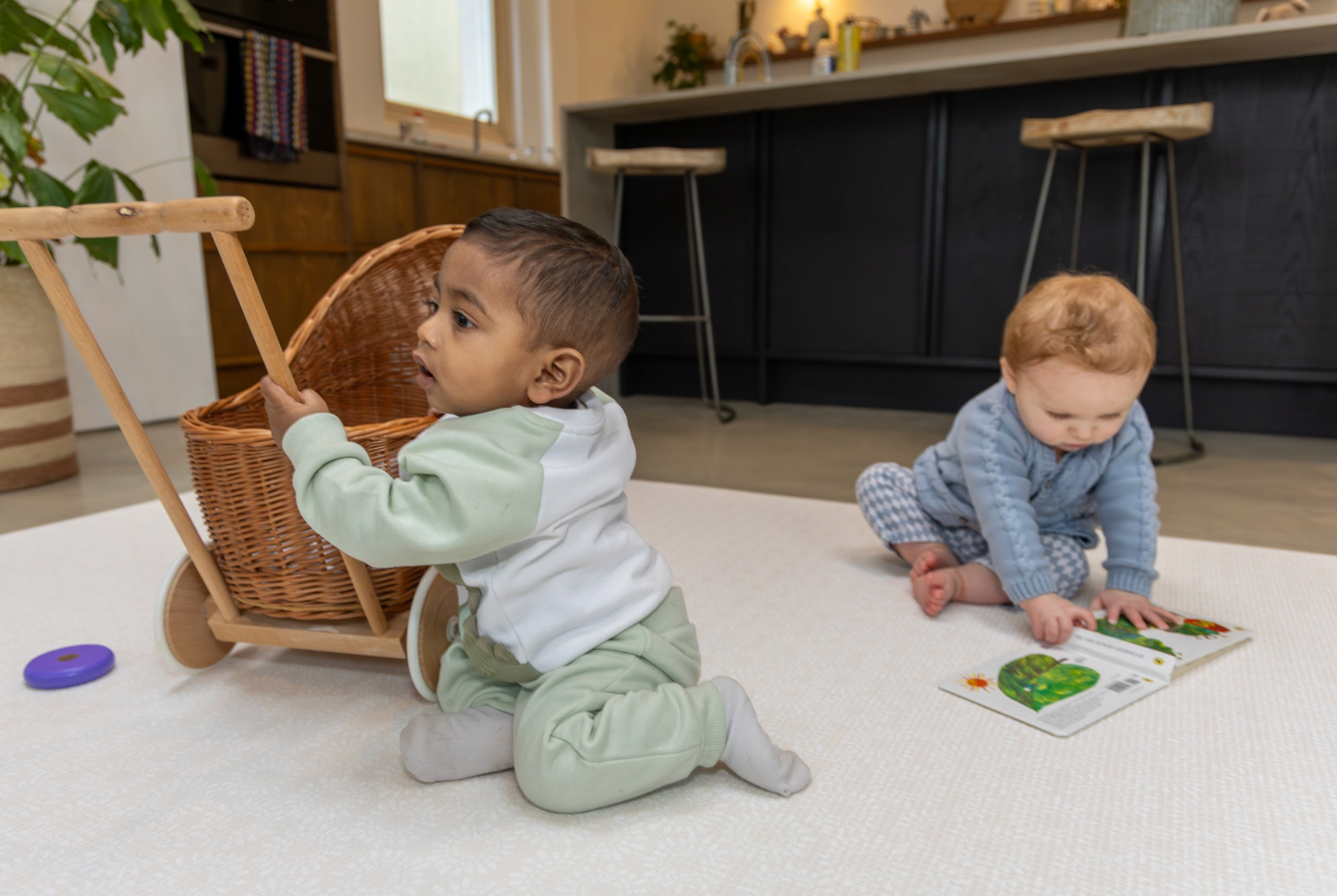 Solana Playmat with children playing on the playmat