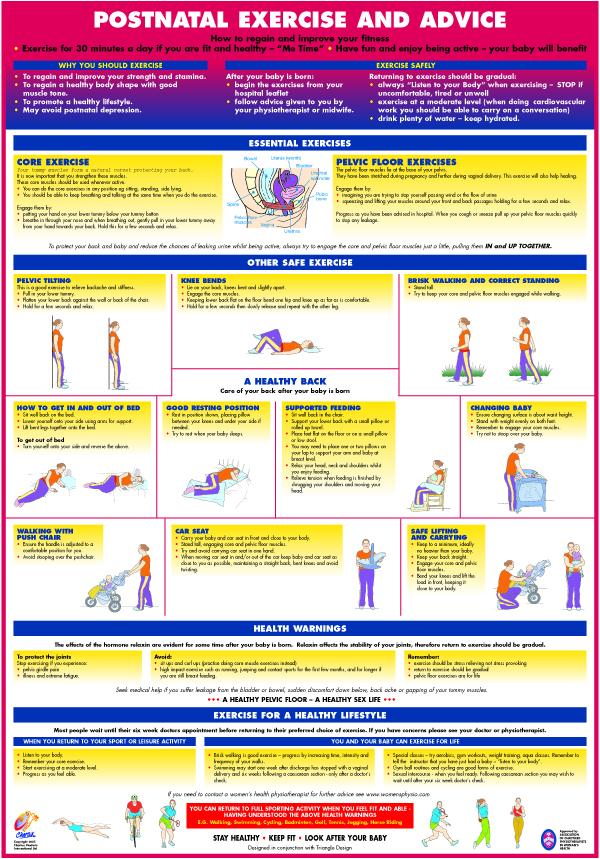 Postnatal Exercise and Advice Chart