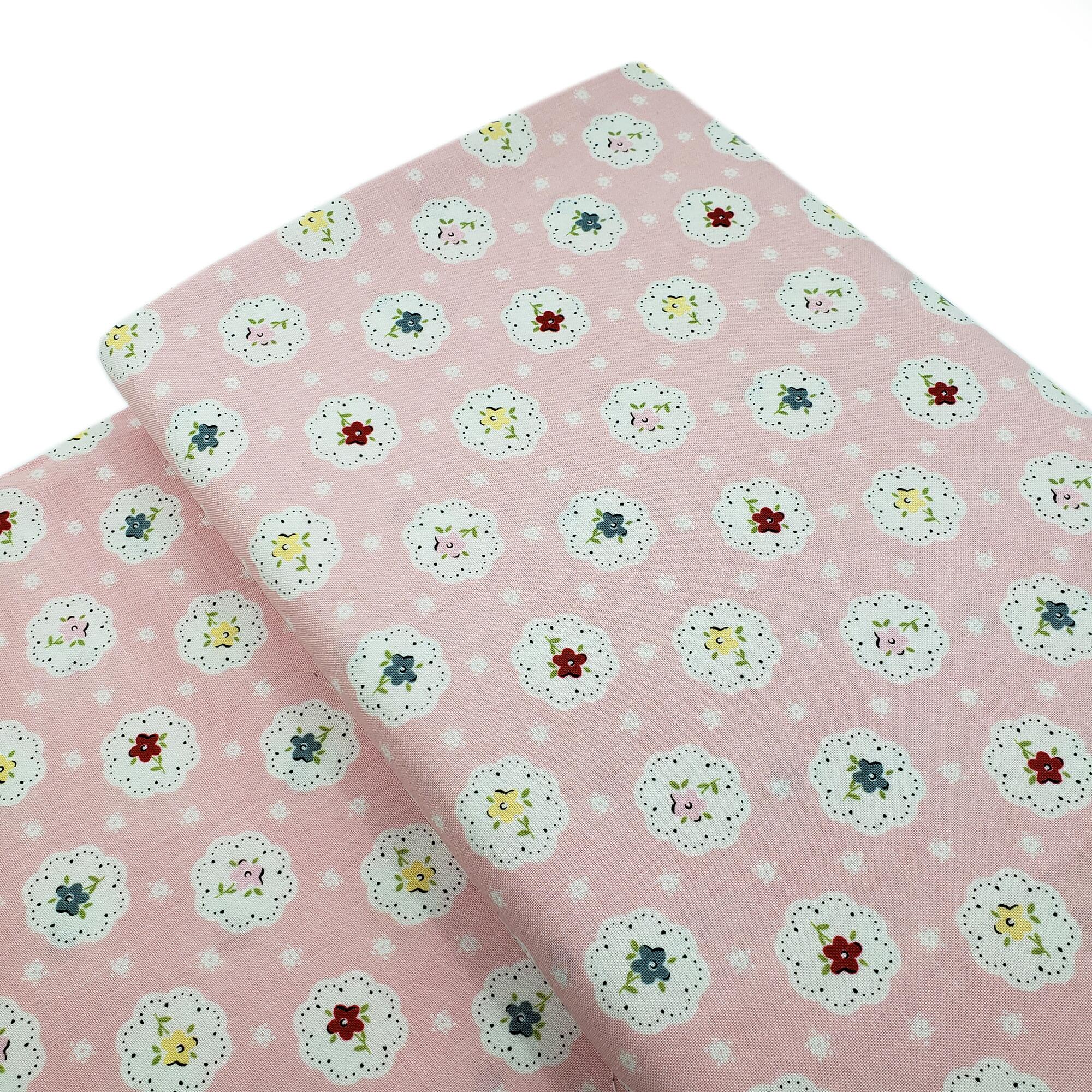 Poppie Cotton my favourite things cotton fabric, vintage, kitsch, nursery, baby quilt, flowers, dogs, patchwork, cheater