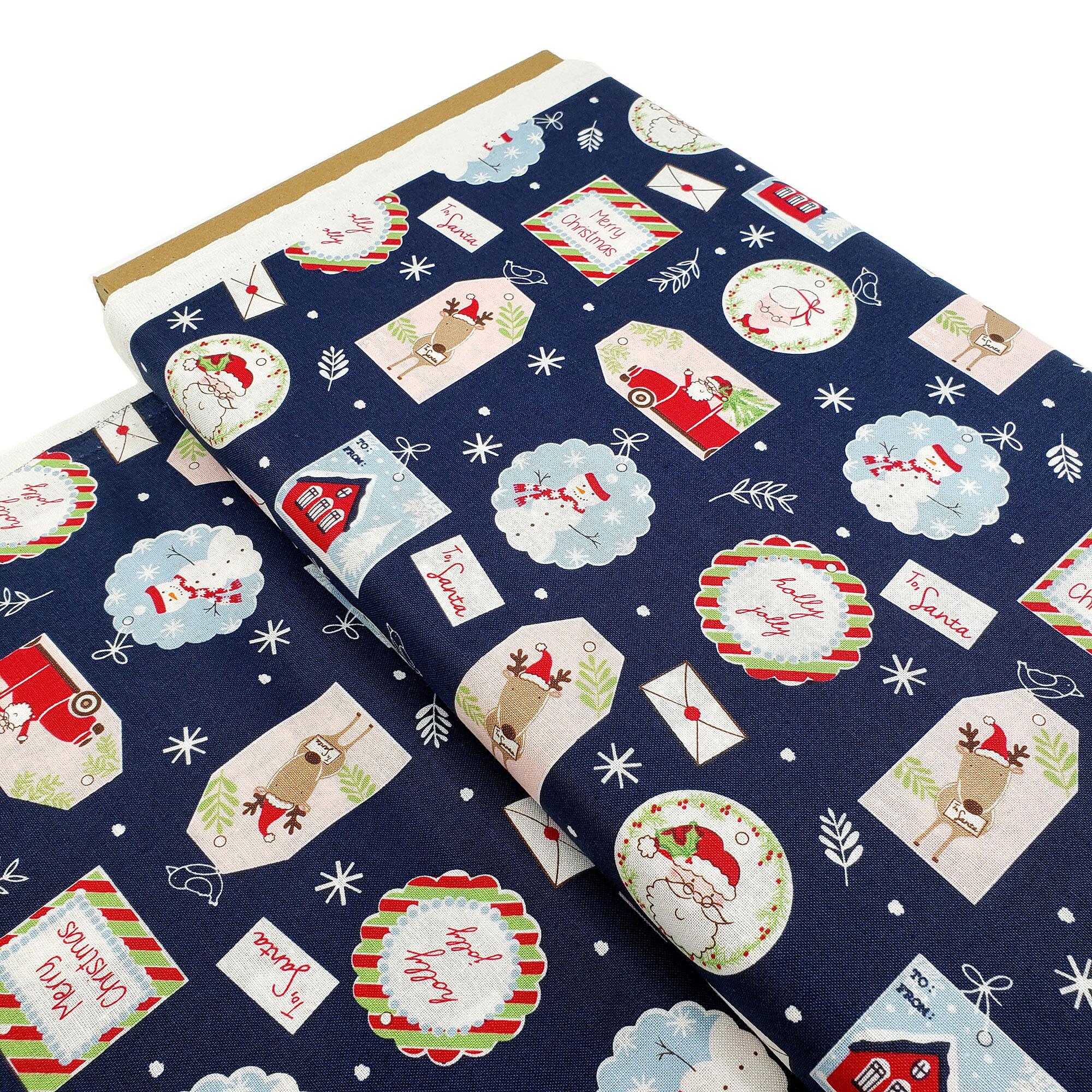 Christmas fabric letters to Santa, reindeer, festive, kids. north pole