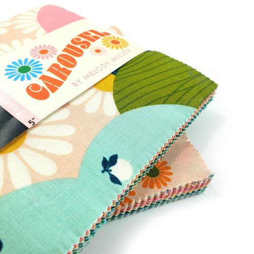 ruby star society,carousel, unicorns, moda,charm pack, patchwork squares,5" squares,cotton squares,flowers,blue,red,orange,pink,animals,modern