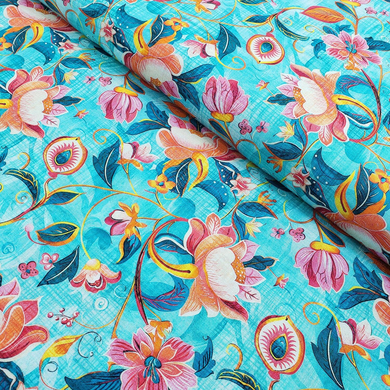 Morris Creative, exotica, florals, borders, badger, foxes, animals, exotic fabric, qt fabrics