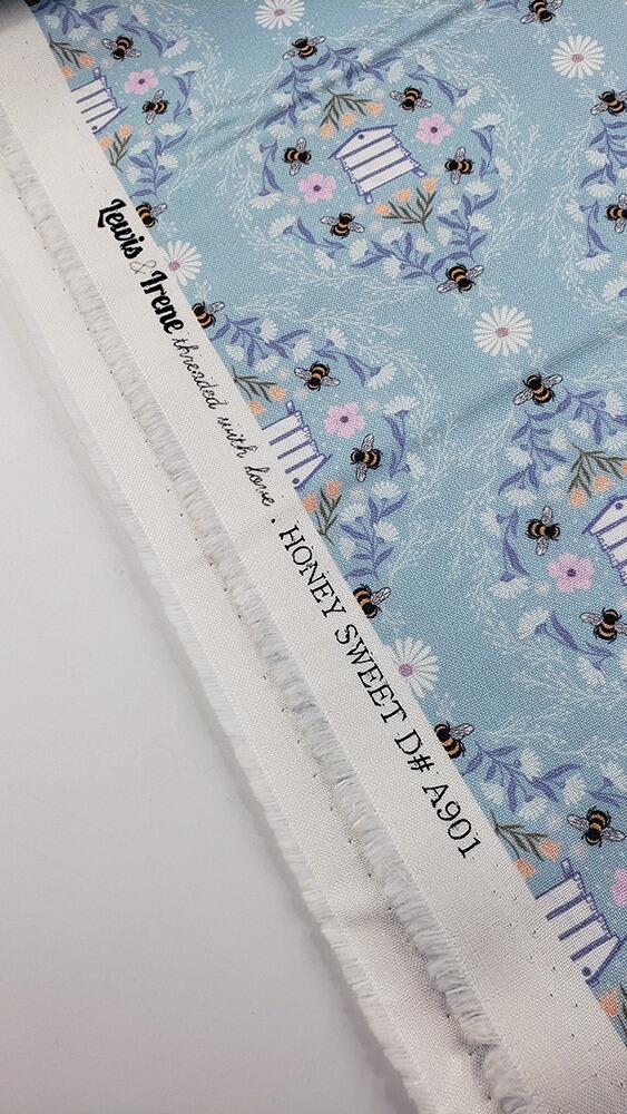 Lewis & Irene, honey sweet, bee fabric, bees and beehives, beehive fabric, honey bees, cotton bee fabric