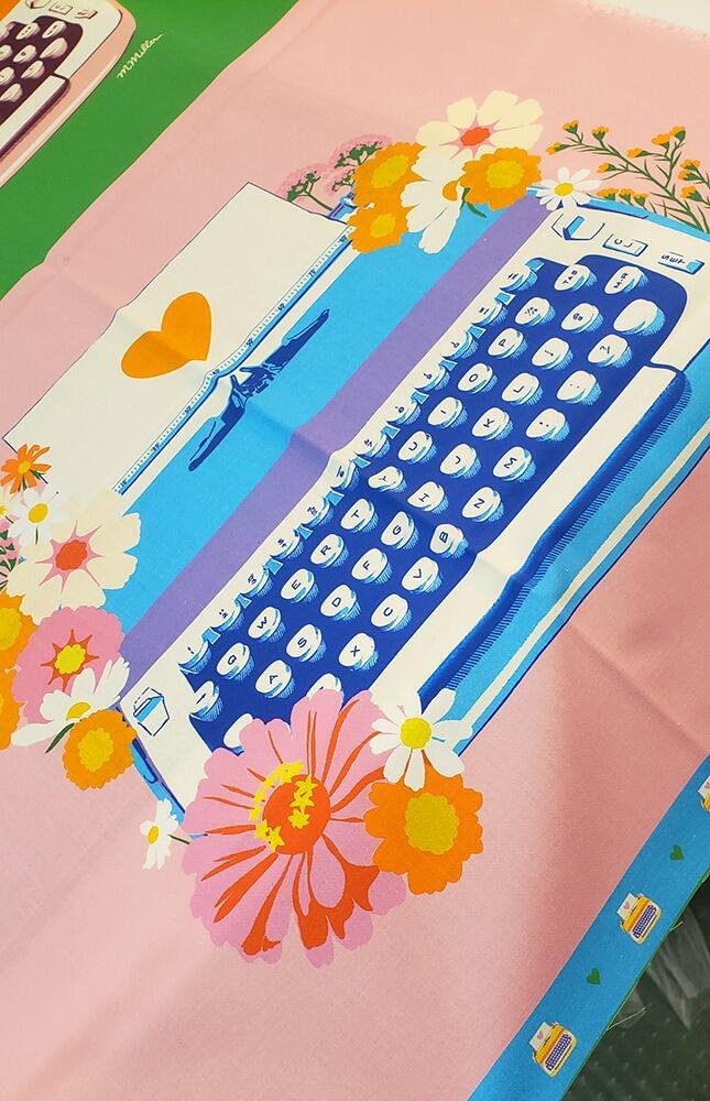 Ruby Star Society typewriters fabric, best day ever