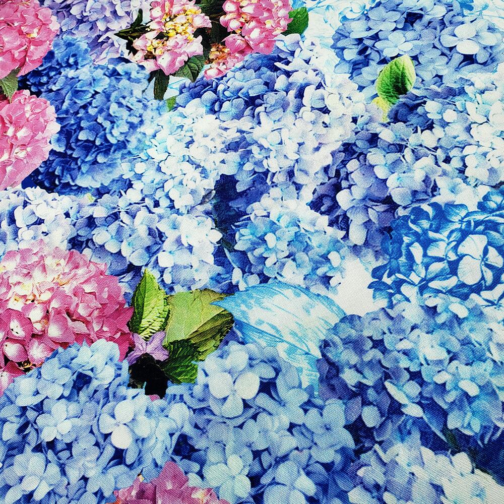 Spring Dream hydrangea border, Michael Miller, bees, flowers fabric, cotton, florals