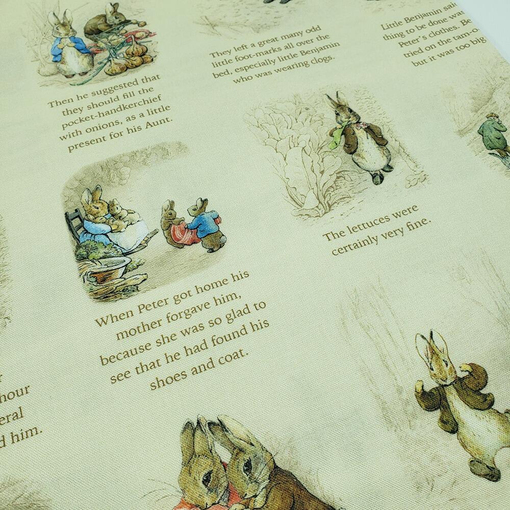 peter rabbit fabric, benjamin bunny, beatrix potter fabric, cotton peter rabbit, storybook fabric