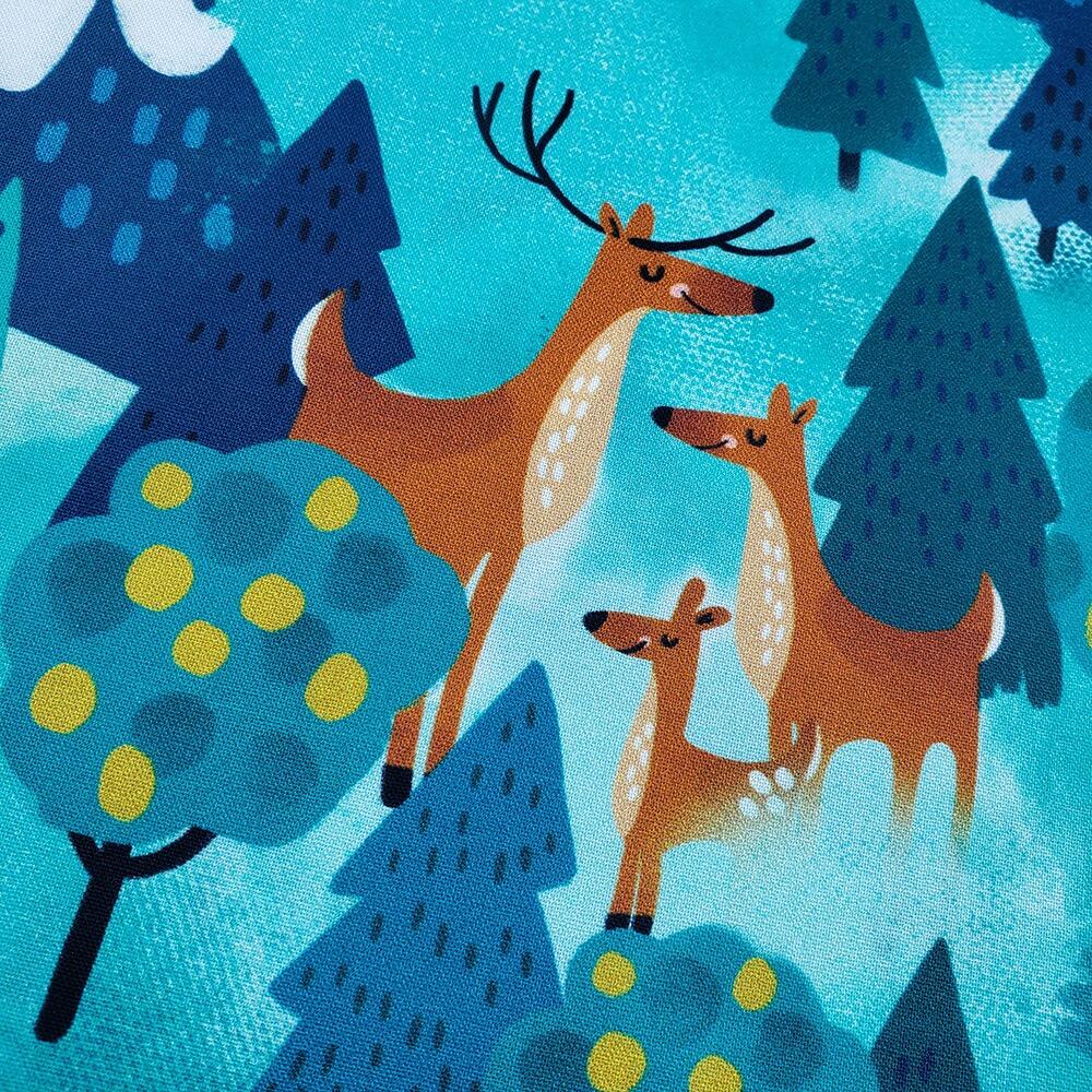 プレイマット  「コミヤワンダーランドへようこそ」 Let's camp soft toy panel, playmat & co-ordinates, forest, camping