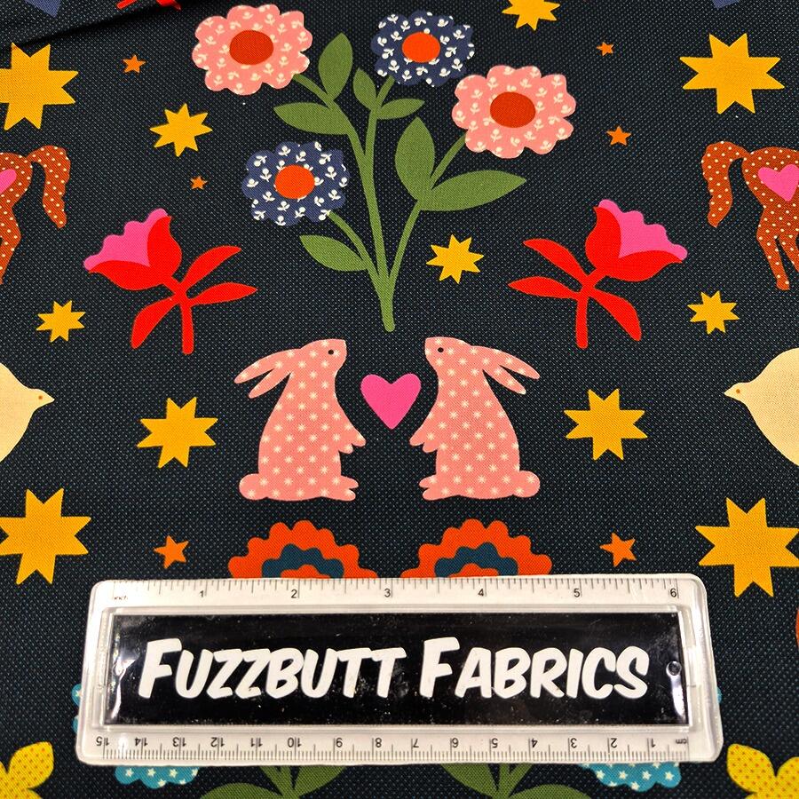 ruby star society, mystic fable, forest animals, florals, soft black, rabbits, bunnies, alexia abegg