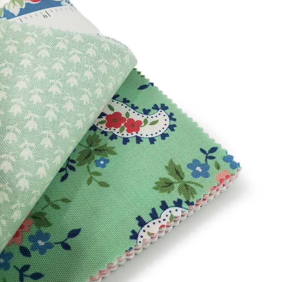 Moda, a cat named stitch charm pack, pastel floral fabric, cottagecore, roses, squares for patchwork, cotton, easy quilting, precut squares,charm pack, camille roskelly