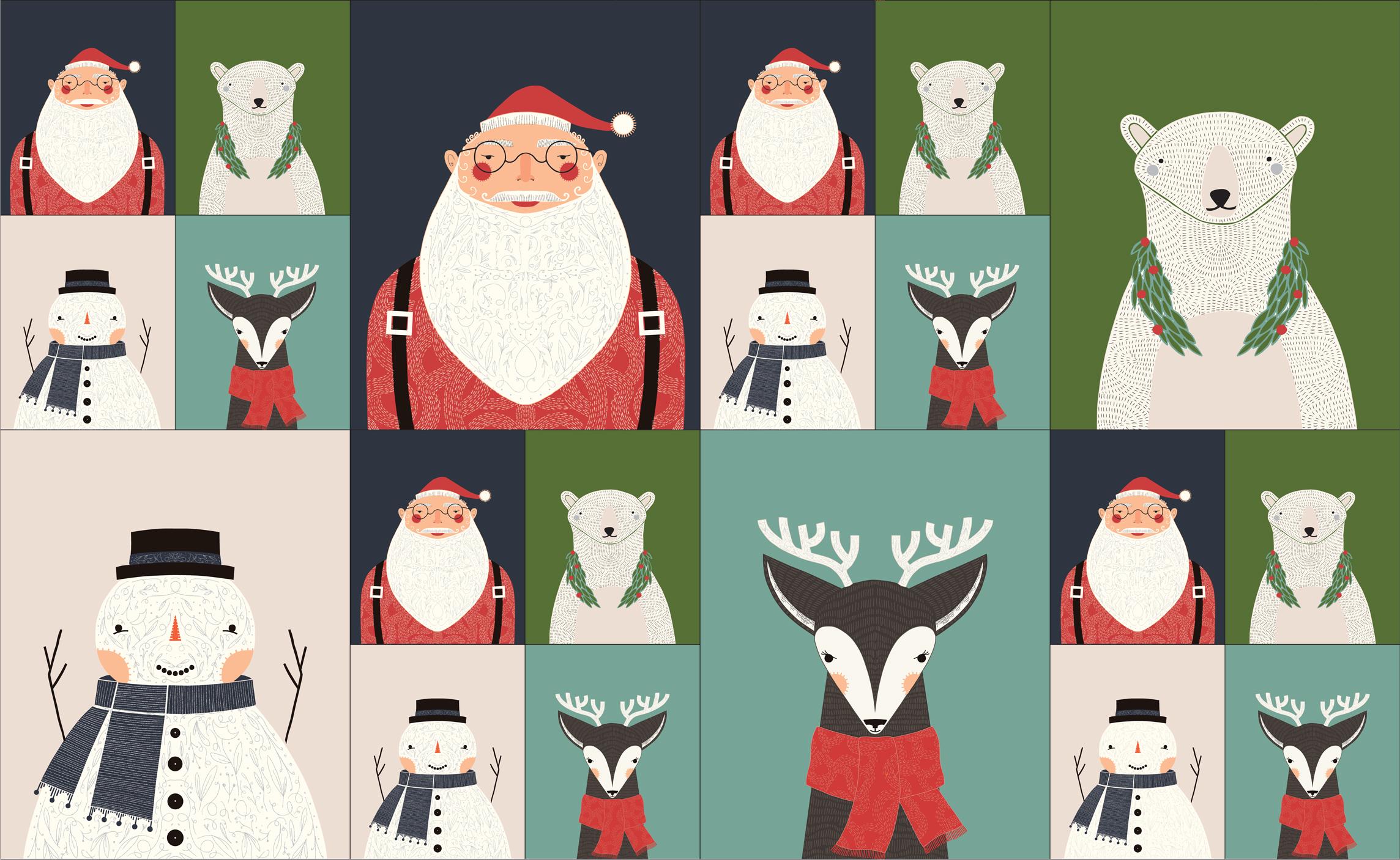 merymaking,moda,gingiber,snowmen,christmas,festive,santa,rudolph,reindeer,cotton,quilting,sewing,fabric