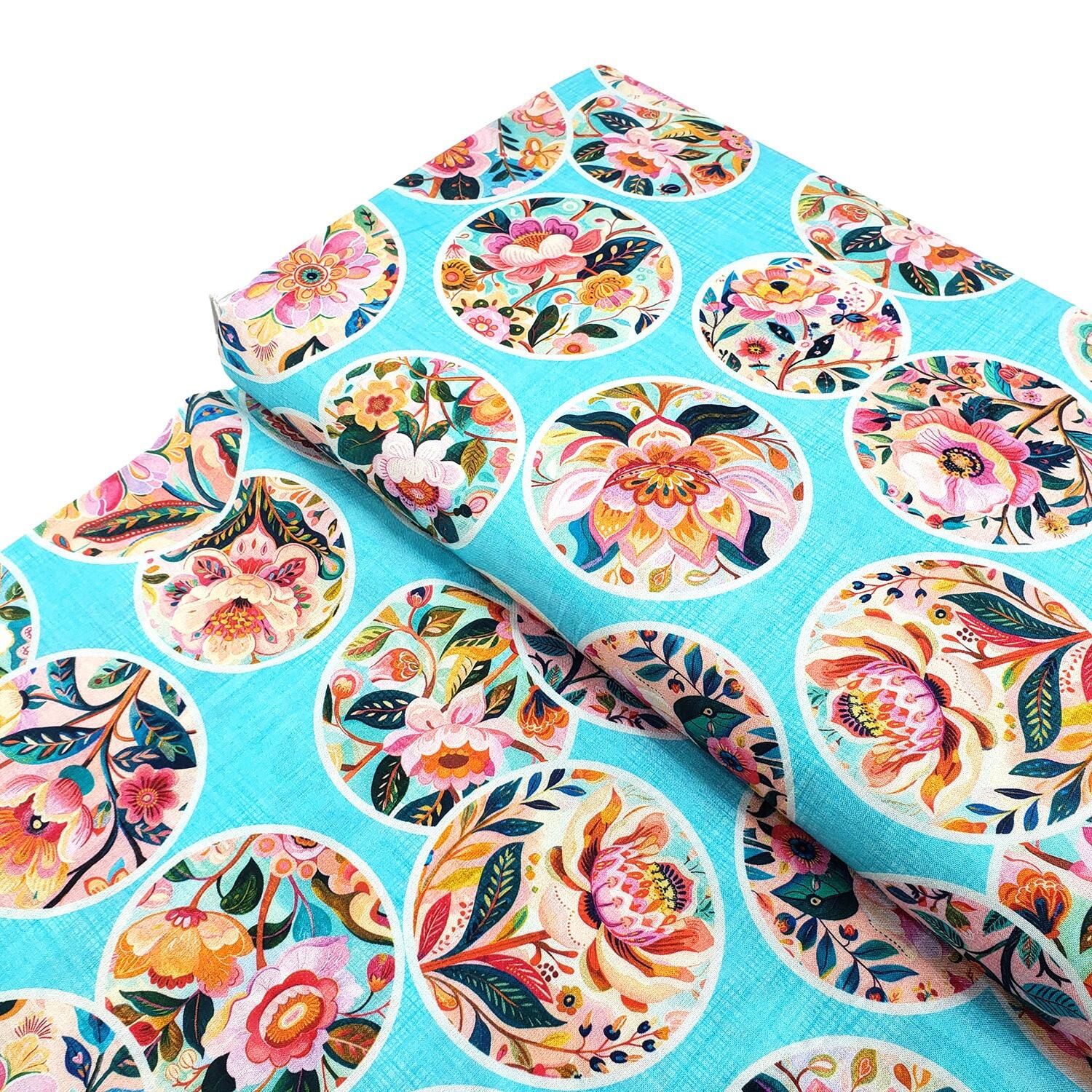 Morris Creative, exotica, florals, borders, badger, foxes, animals, exotic fabric, qt fabrics