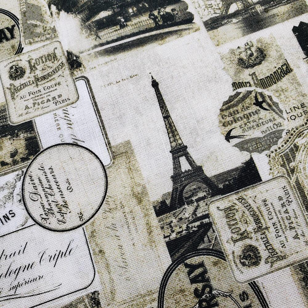 junk journal fabric, vintage paris, vintage adverts, slow stitch, old newspapers, blank quilting, paris nights