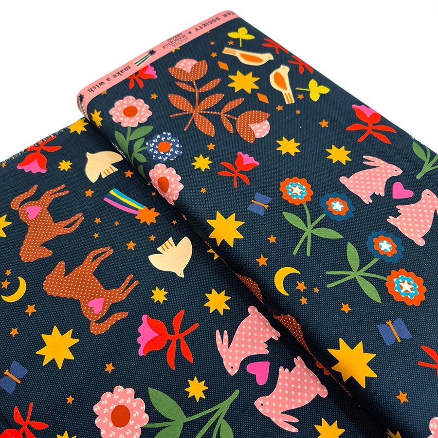ruby star society, mystic fable, forest animals, florals, soft black, rabbits, bunnies, alexia abegg