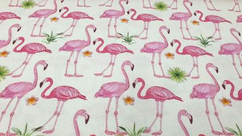 Flamingos 100% cotton 60" fabric