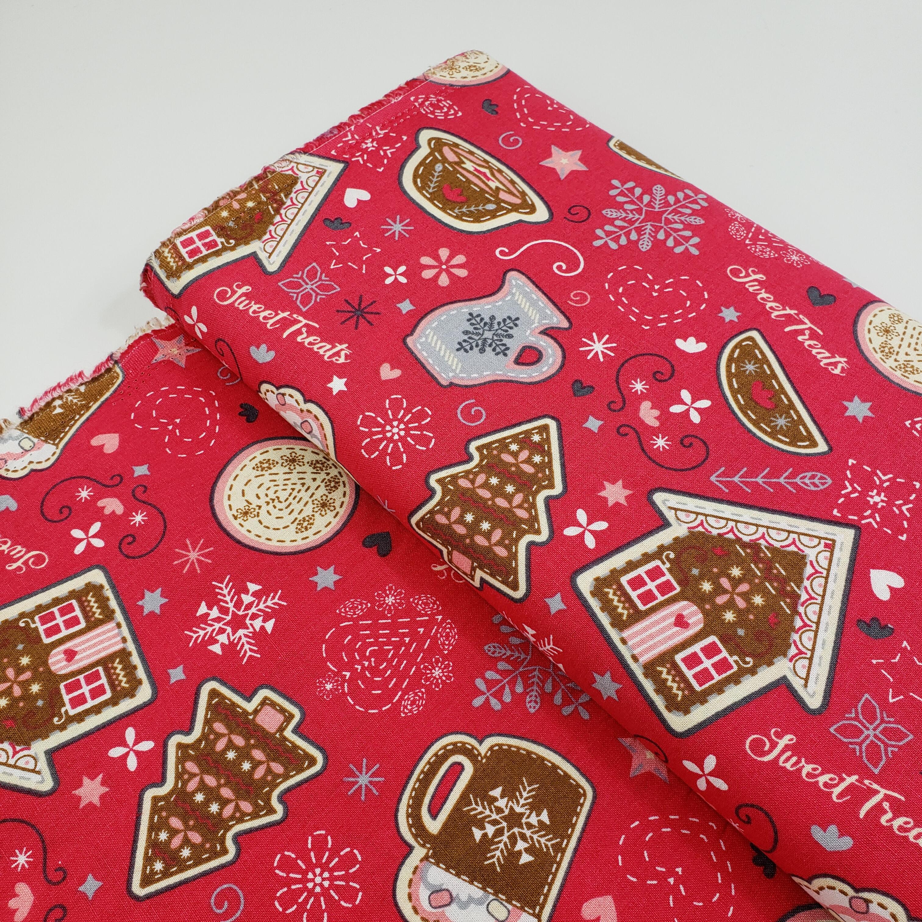 christmas fabric,hot chocolate,gingerbread,festive,stuart hillard,cross stitch,santa