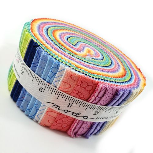 moda,rainbow sherbert,jelly roll,fabric strips,cotton. sariditty,colourful,patchwork strips