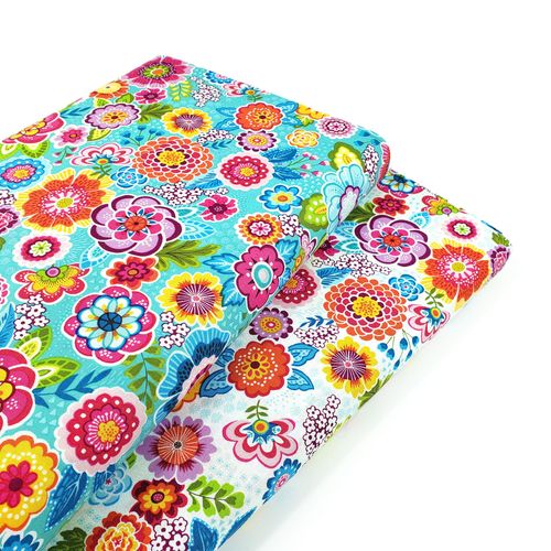 makower, revival, floral, bright flowers, quilt cotton, flower fabric