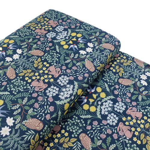 Lewis and irene, clearbury down, a813,forest animals,owls,rabbits, house martins,woodland animals fabric