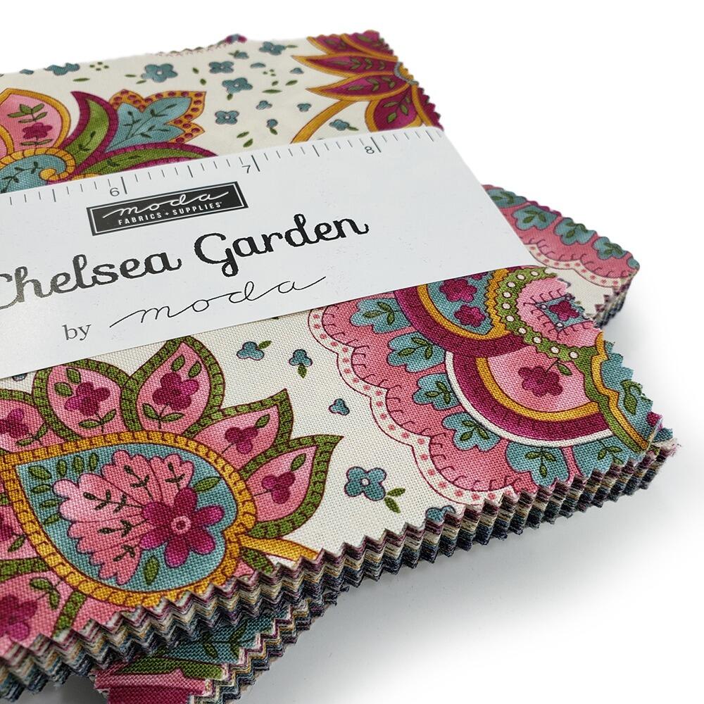 Moda charm pack, floral fabric, cottagecore, roses, squares for patchwork, cotton, easy quilting, precut squares,charm pack, paisley, vintage florals