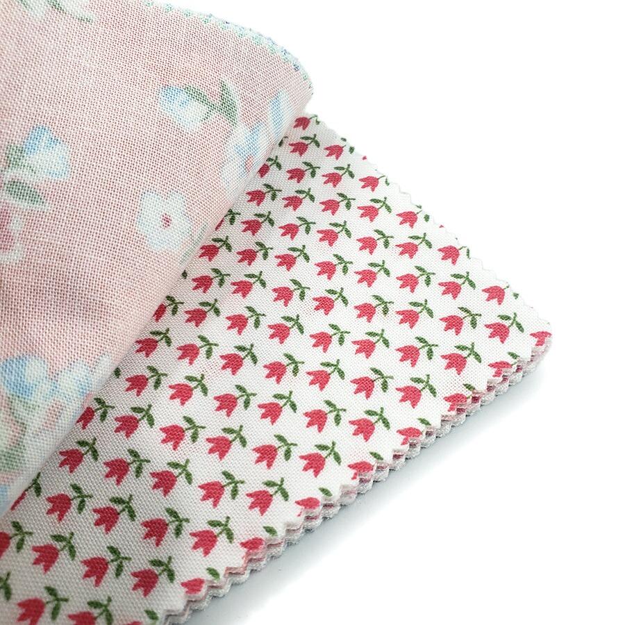 Moda, a cat named stitch charm pack, pastel floral fabric, cottagecore, roses, squares for patchwork, cotton, easy quilting, precut squares,charm pack, camille roskelly