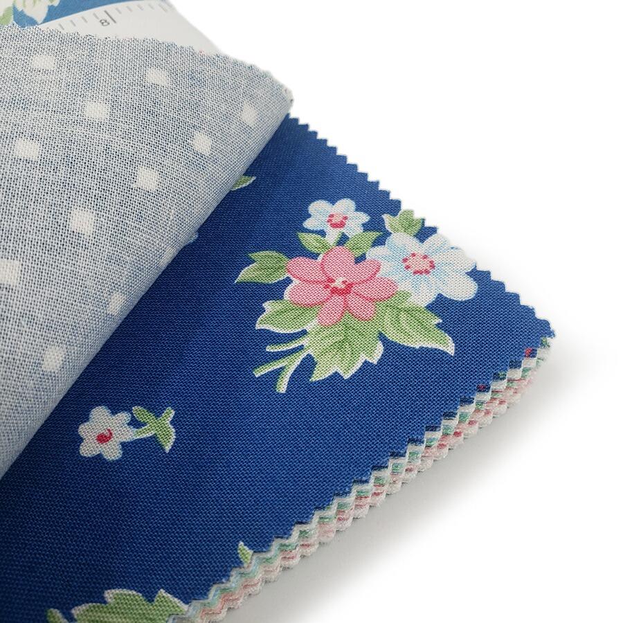 Moda, a cat named stitch charm pack, pastel floral fabric, cottagecore, roses, squares for patchwork, cotton, easy quilting, precut squares,charm pack, camille roskelly