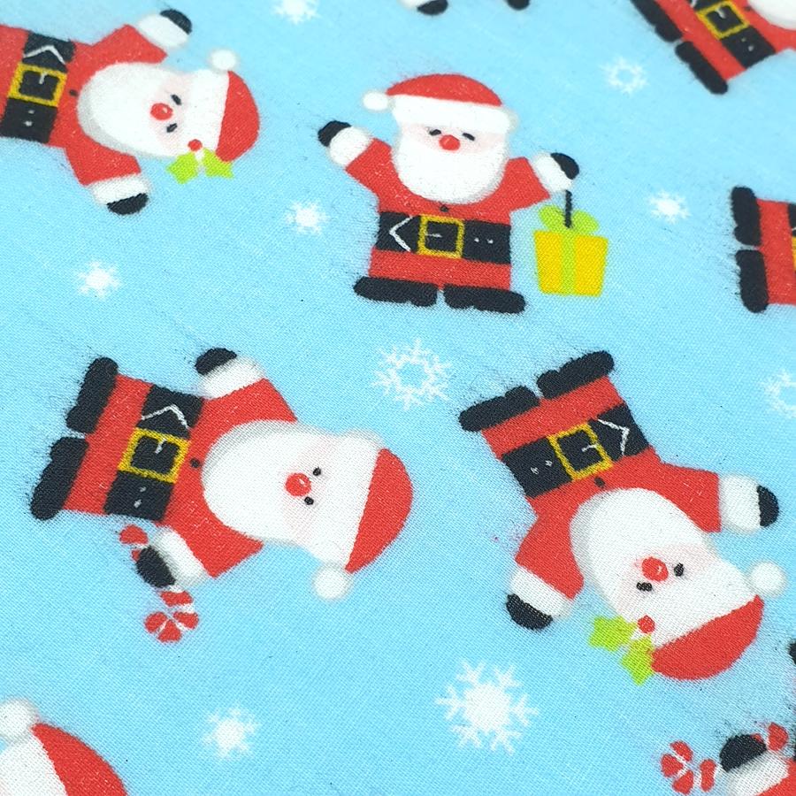 Christmas fabric, Christmas polycotton, Santa fabric, santa polycotton