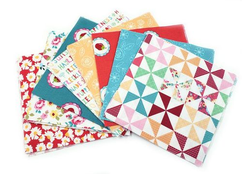 Hopscotch & freckles charm pack, Nutex charm packs, poppie cotton charm packs uk, floral charm packs, girly charm packs, 5" squares