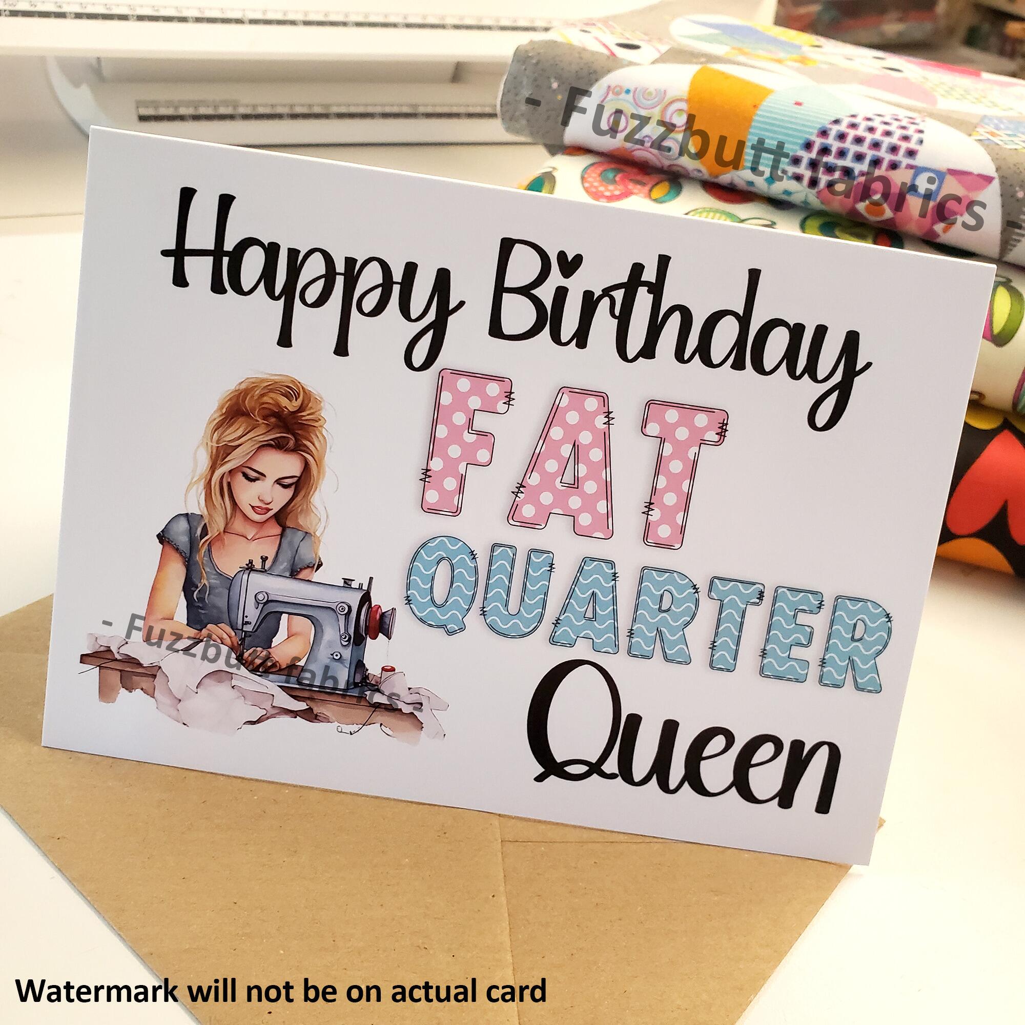 quilting themed birthday card, quilting card, greetings card, uk sewing birthday cards, sewing themed card, quilting themed card